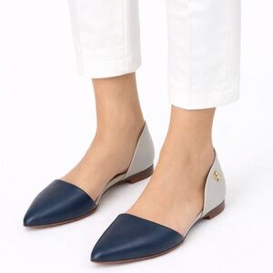 Tory Burch Blue and Gray Heels